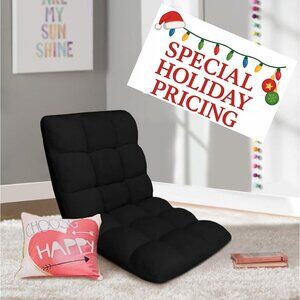 Microfiber Reclining Floor Chair, Gaming Sofa Chair, Adjustable, Cushioned NEW!